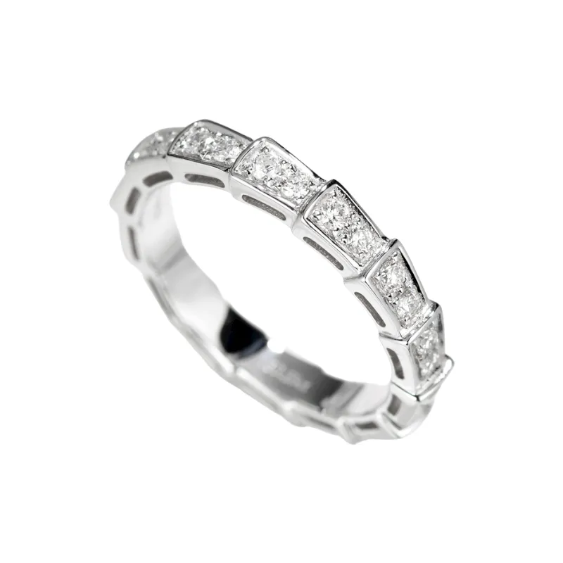 0.3CTW Snake Gradient Eternity Fashion Diamond Band Ring - FR002