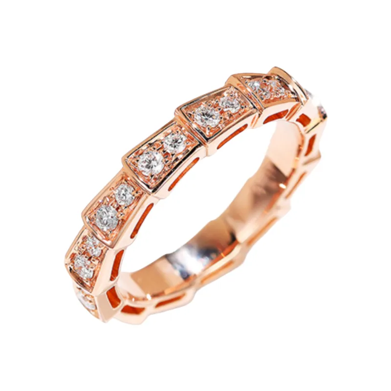 0.3CTW Snake Gradient Eternity Fashion Diamond Band Ring - FR002