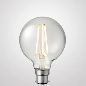 12W G95 LED Globe B22 Clear in Soft White