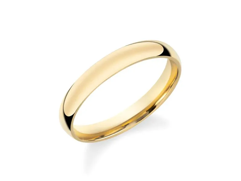 14K Y Gold 3mm Wedding Band 2.6grms