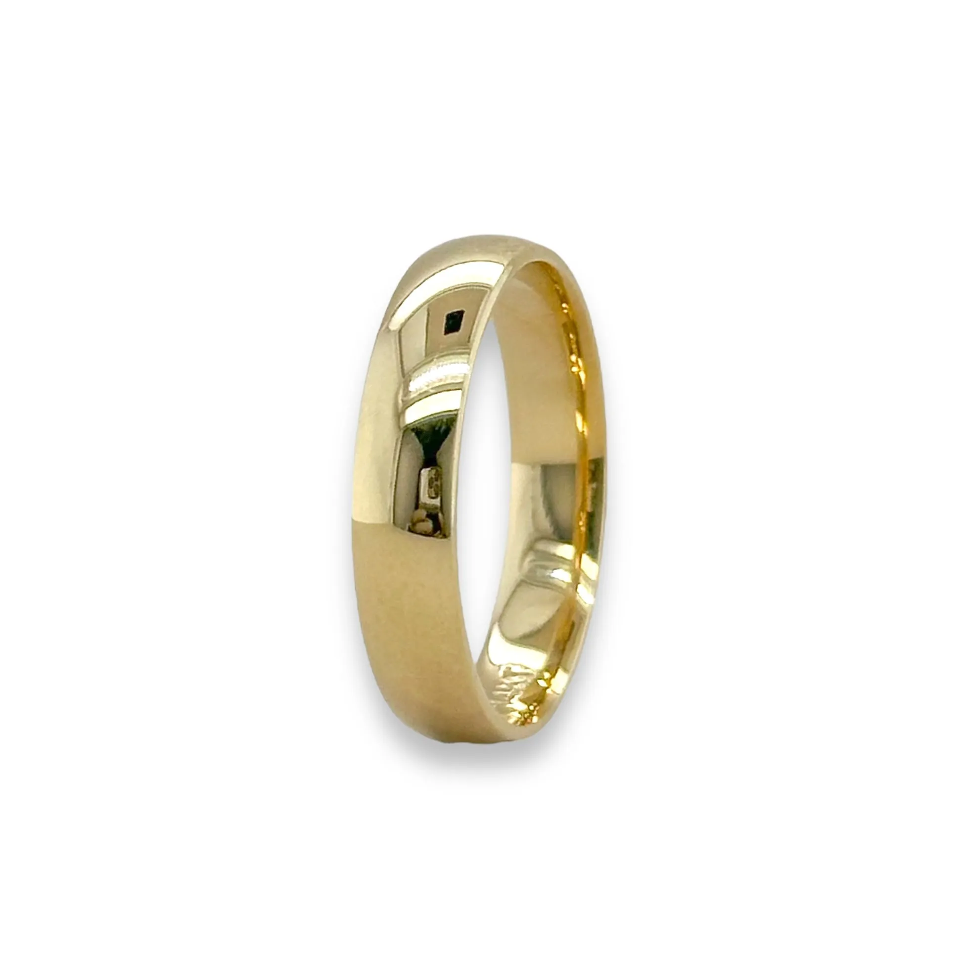 14K Y Gold 4.5mm Wedding Band 4.3grms