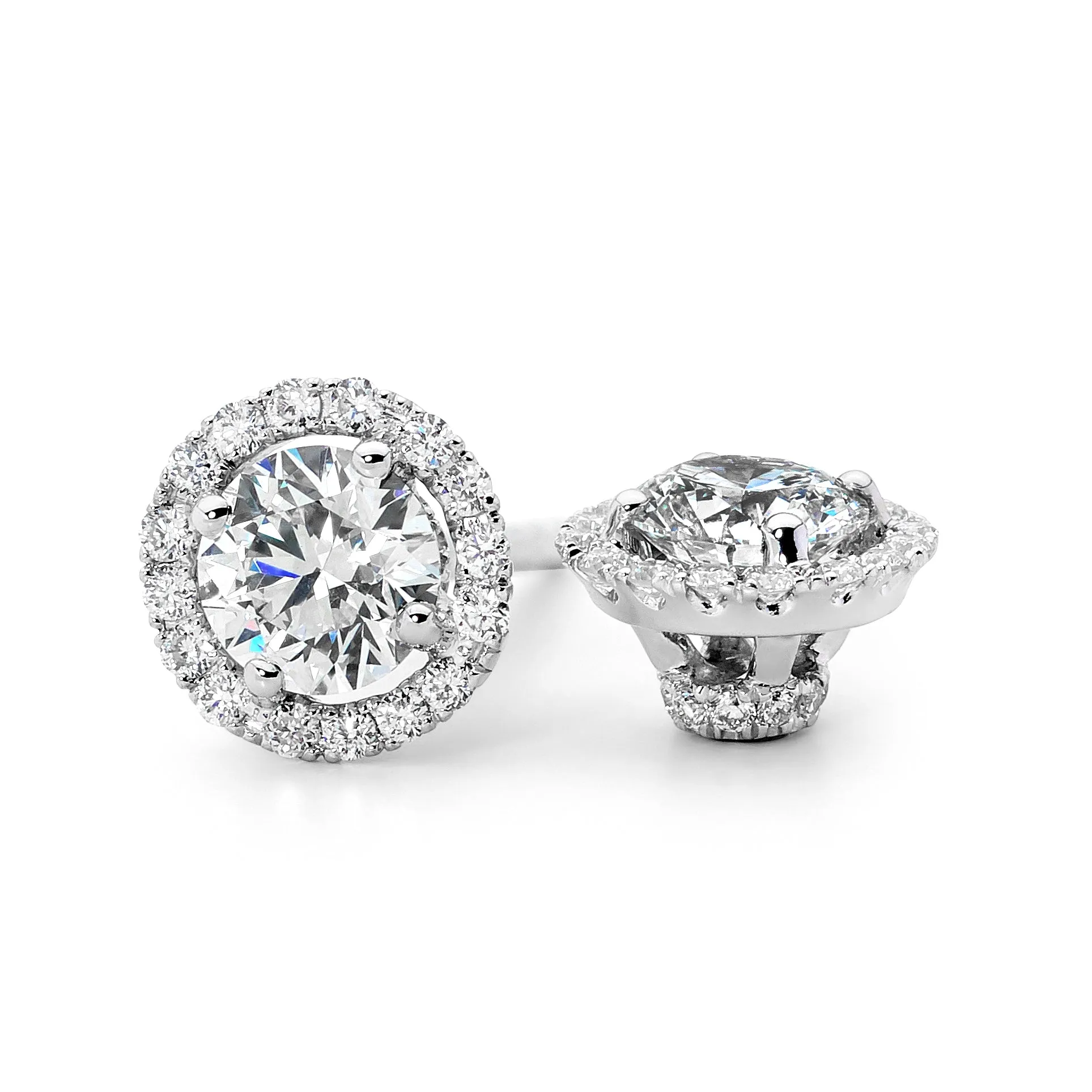 18ct White Gold Round Diamond earrings