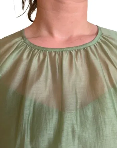 46282813 Lime Ruffle No Sleeve Top