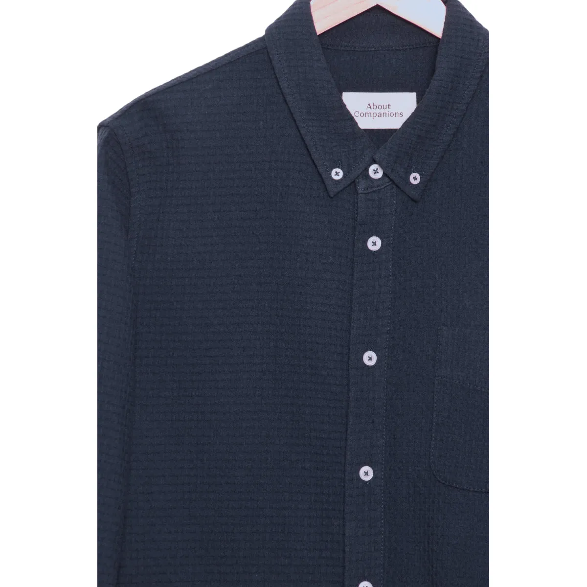 About Companions Ken shirt eco crepe navy