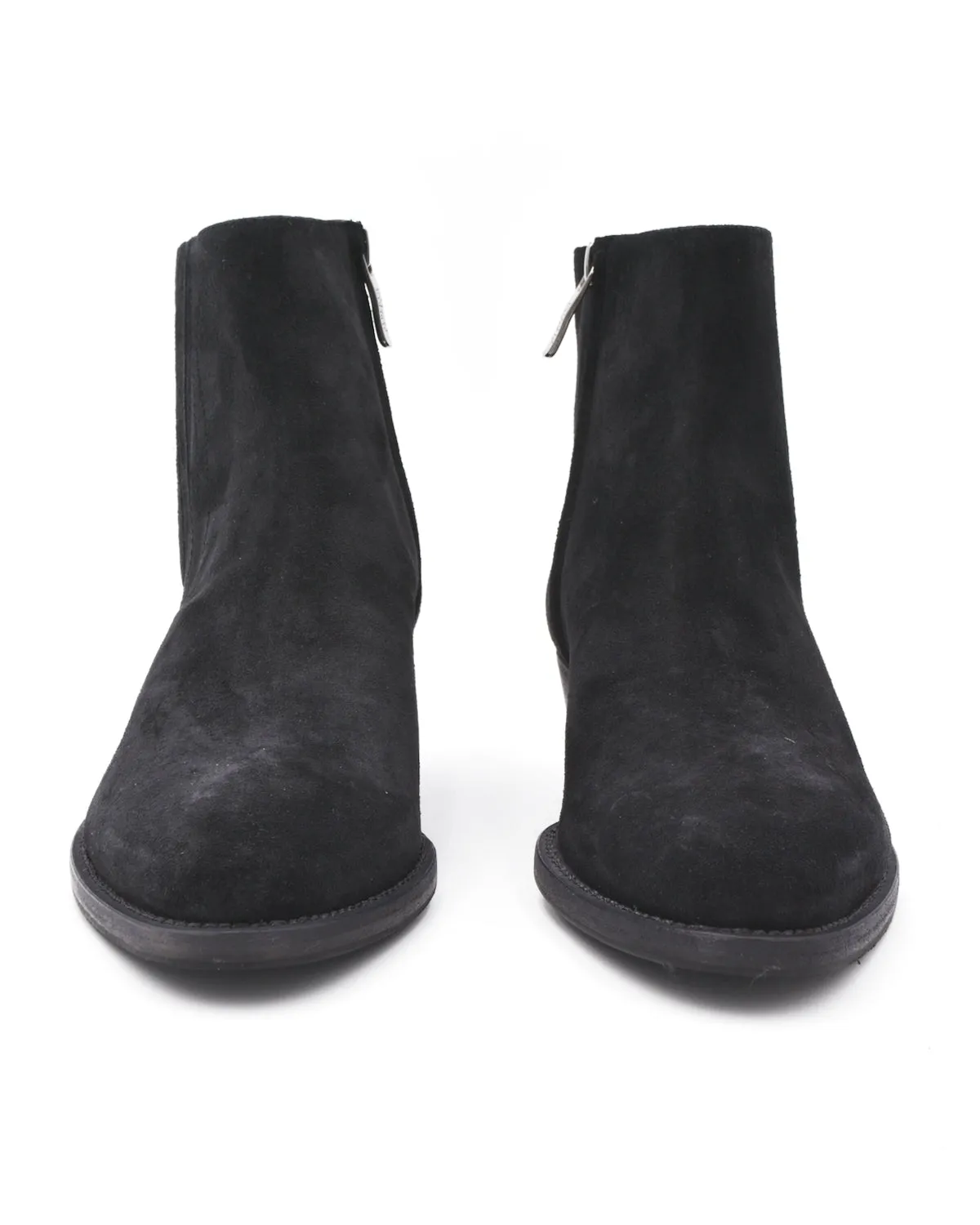 Alberto Fasciani Black Suede Almond Toe Booty