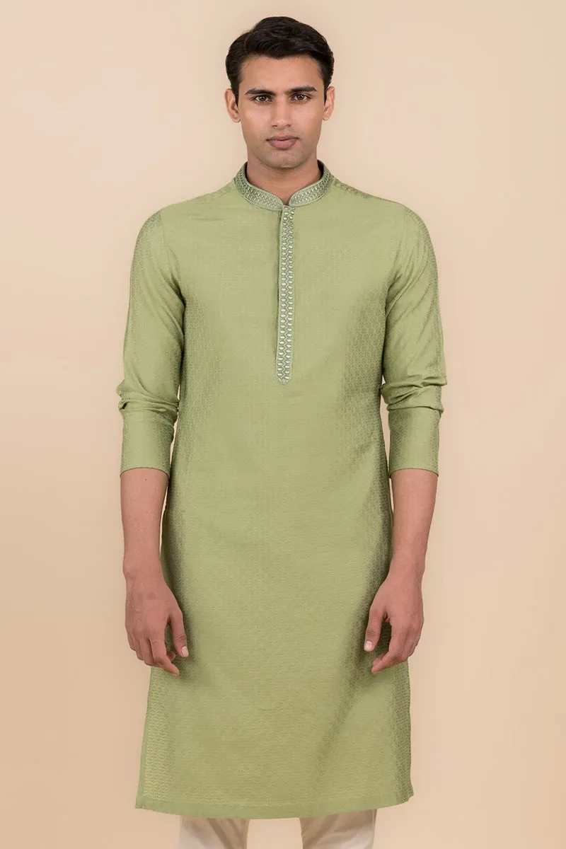 All Over Jacquard Kurta Set