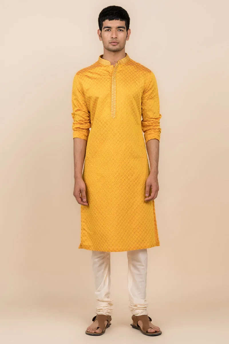 All Over Jacquard Kurta Set