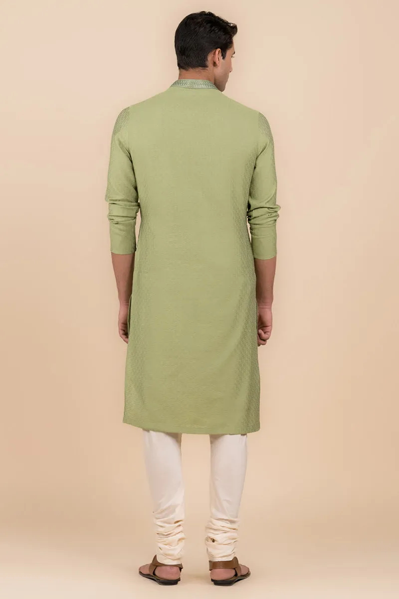 All Over Jacquard Kurta Set