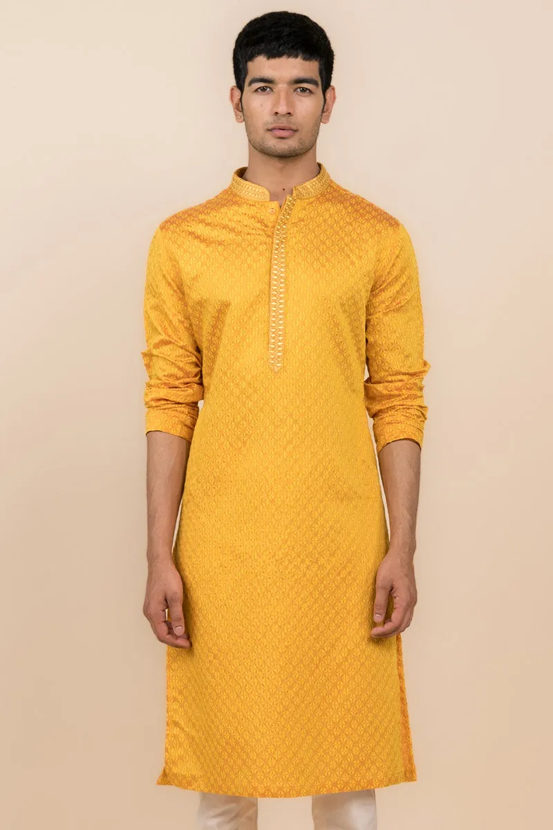 All Over Jacquard Kurta Set