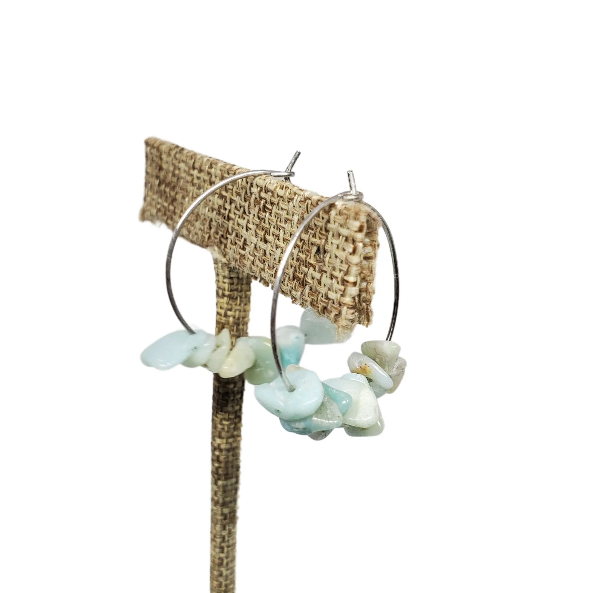 Aqua Amazonite Gemstone Earrings