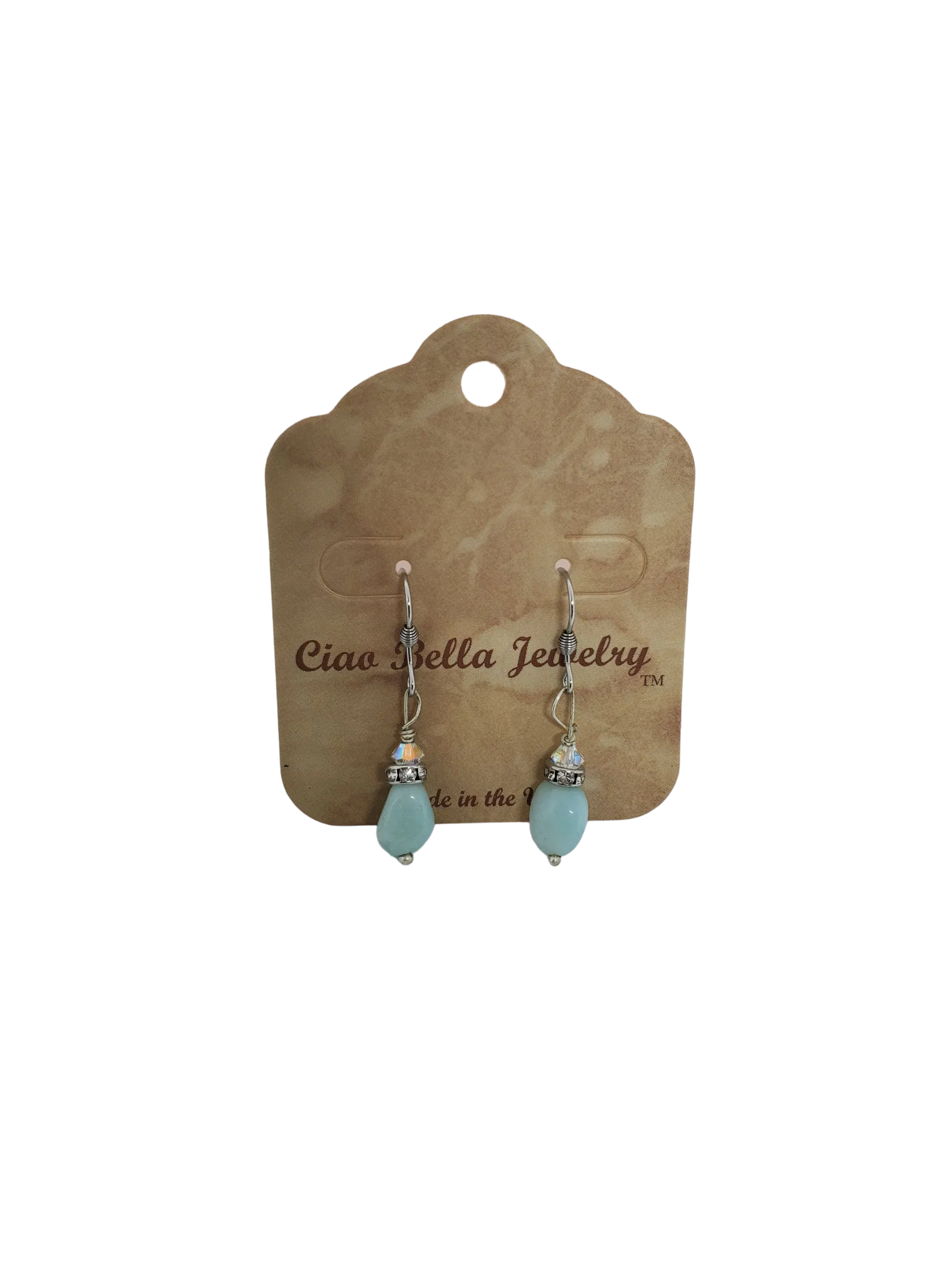 Aqua Amazonite Gemstone Earrings