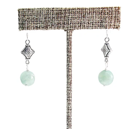 Aqua Amazonite Gemstone Earrings