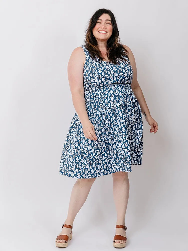 Asheville Plus Size Dress - Mod Reef Blue