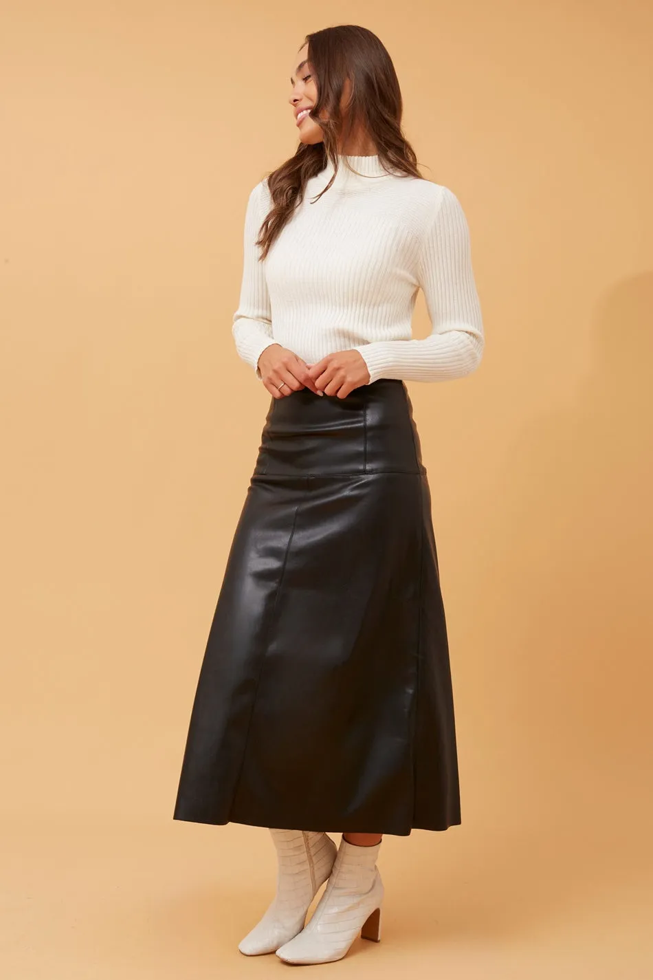 AUBREE LEATHER SKIRT