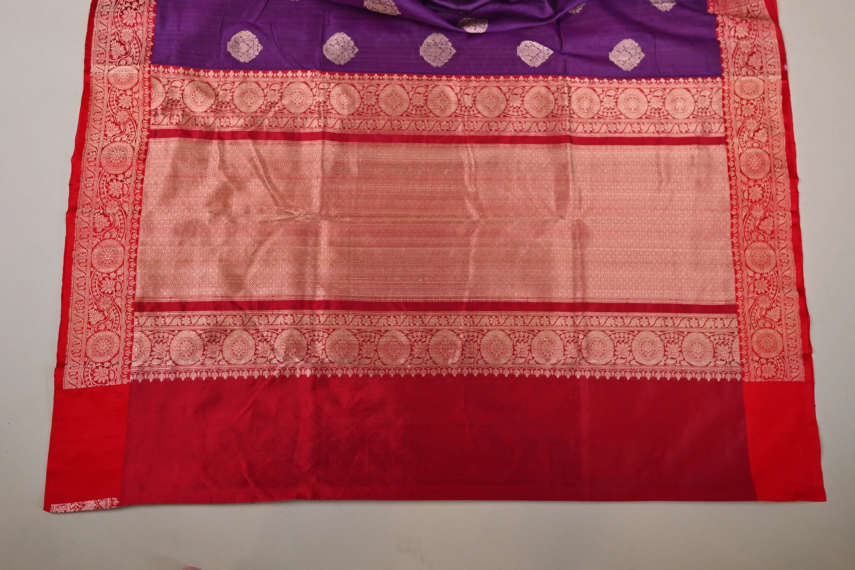 Banarasi handloom Purple pure silk saree