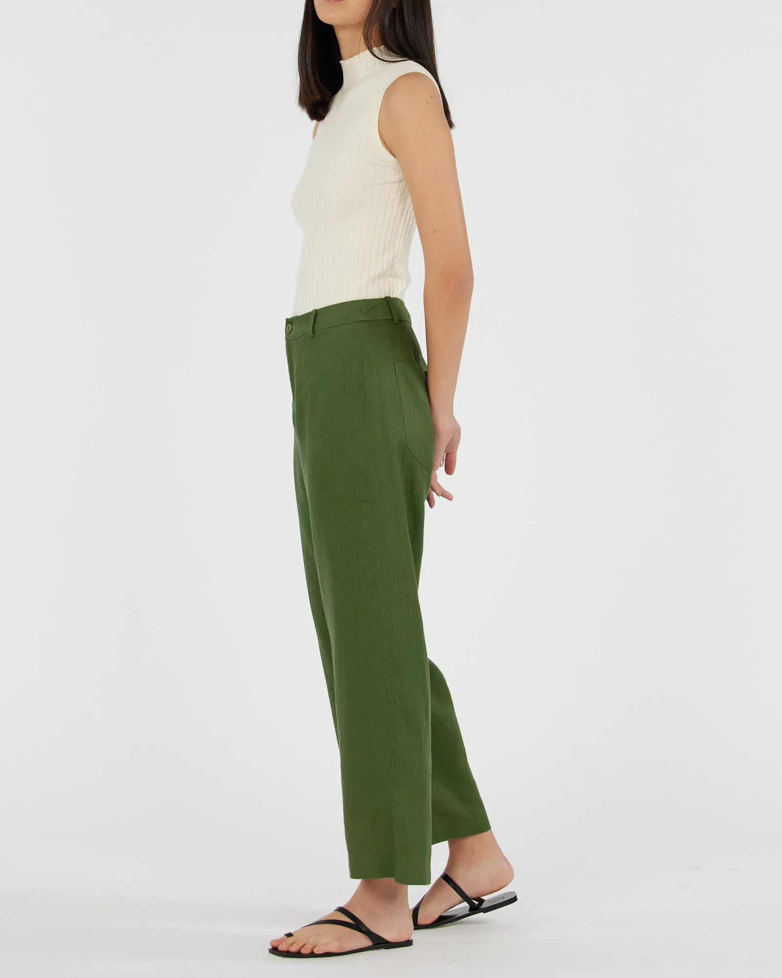 Barossa Linen Pant - Verdant