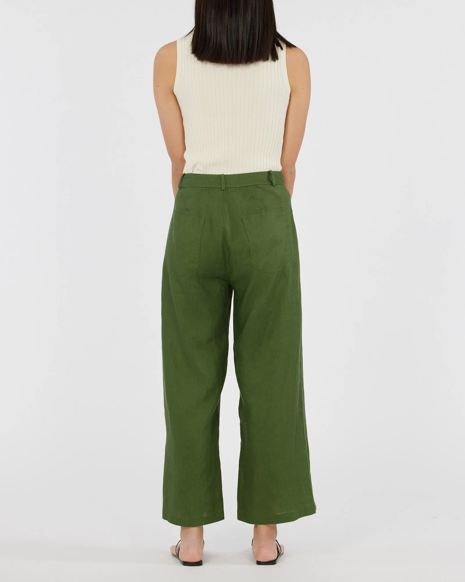 Barossa Linen Pant - Verdant