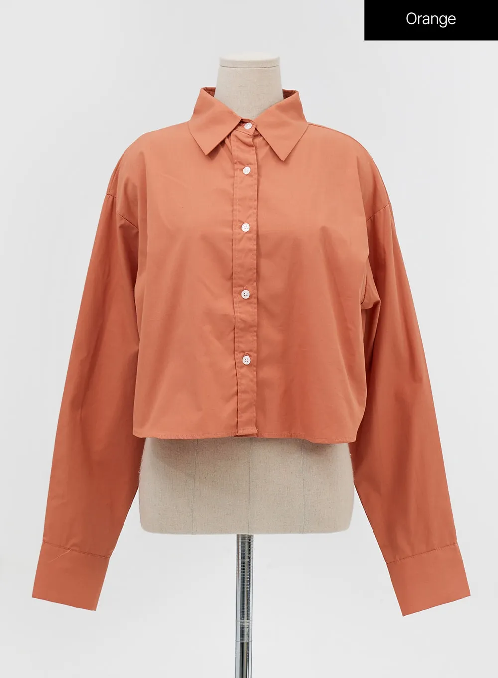 Basic Cropped Long Sleeve Shirt IG24