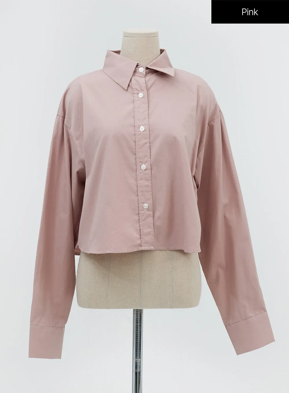 Basic Cropped Long Sleeve Shirt IG24