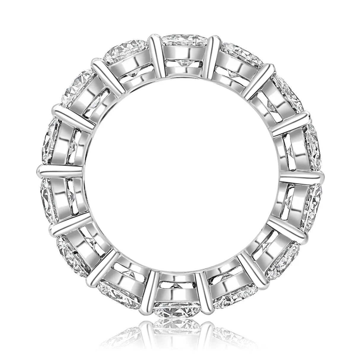 BELLE 5-7 Carat Round Cut Diamond Eternity Band in Platinum 40 pointer By Mike Nekta SIZE 4-9