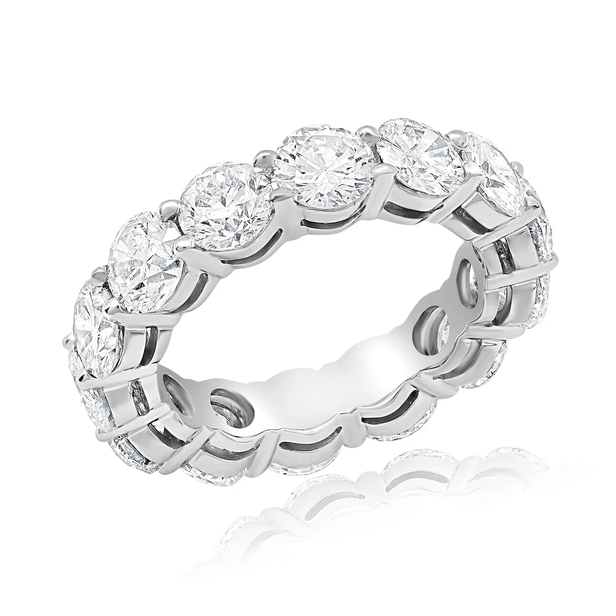 BELLE 5-7 Carat Round Cut Diamond Eternity Band in Platinum 40 pointer By Mike Nekta SIZE 4-9