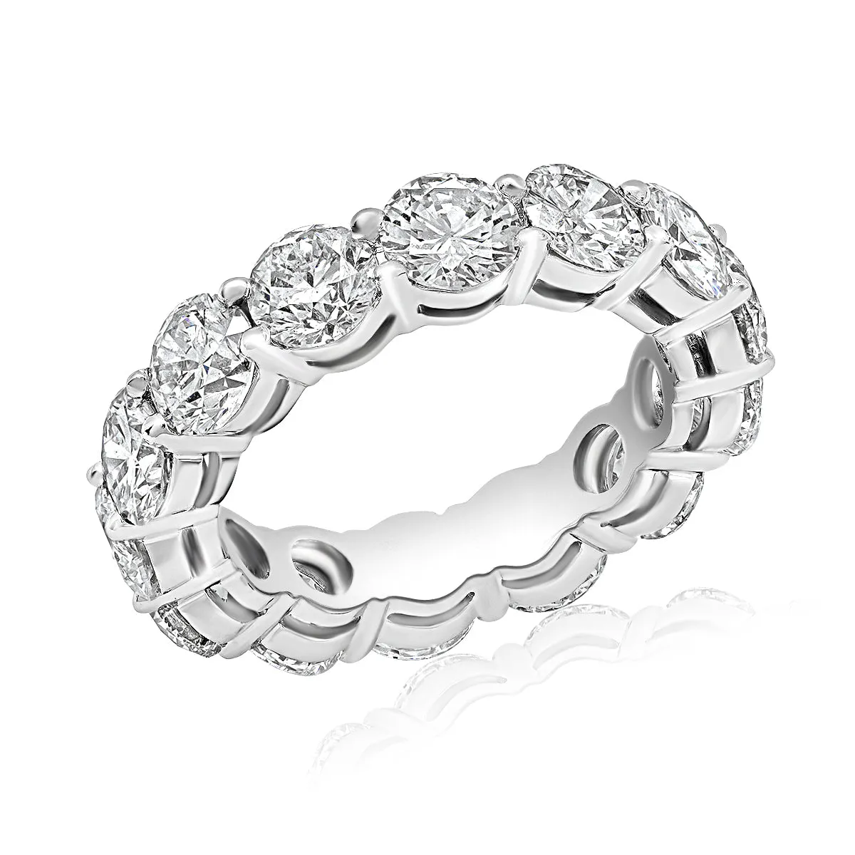 BELLE 5-7 Carat Round Cut Diamond Eternity Band in Platinum 40 pointer By Mike Nekta SIZE 4-9