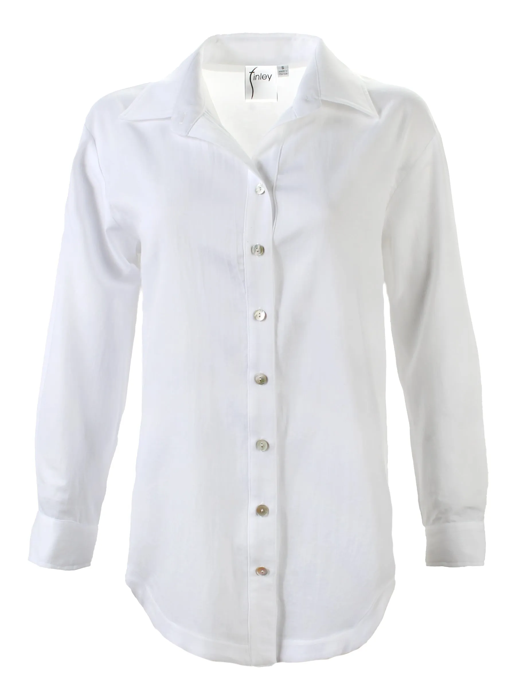 Boyfriend Shirt White Cotton Voile