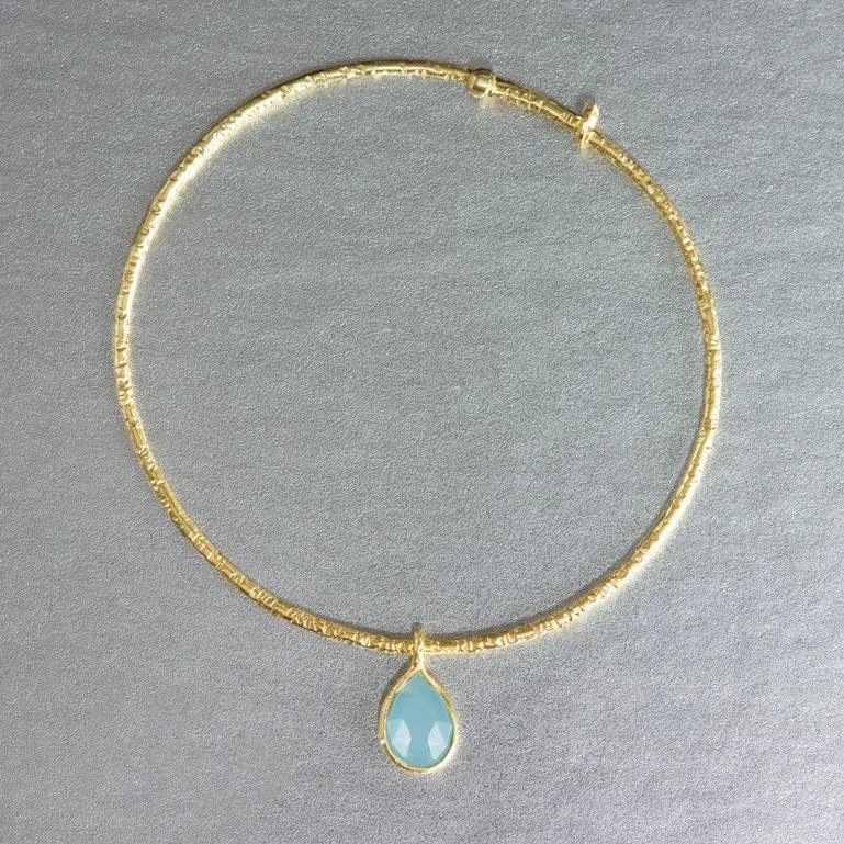 Bria Necklace With Blue Chalcedony