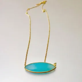 Bria Necklace With Blue Chalcedony