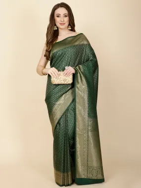 Brocade Zari Jaal Handloom Woven Saree