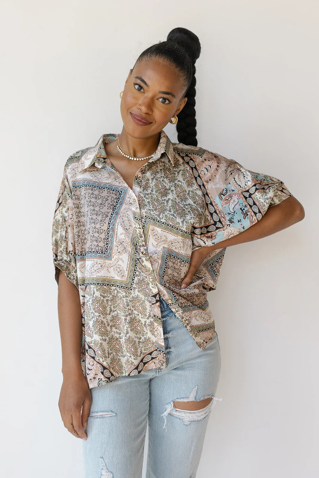 calliope print blouse