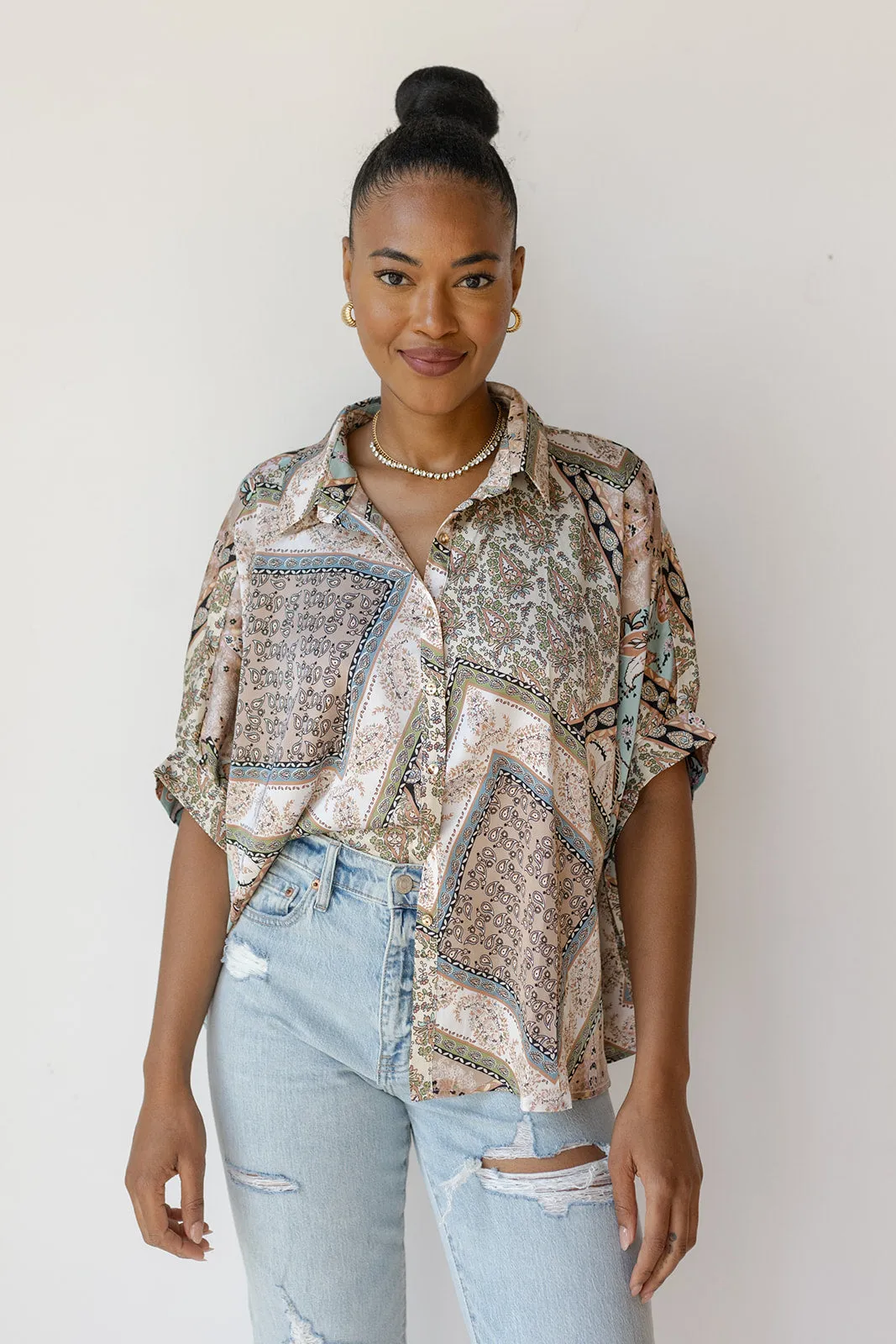 calliope print blouse