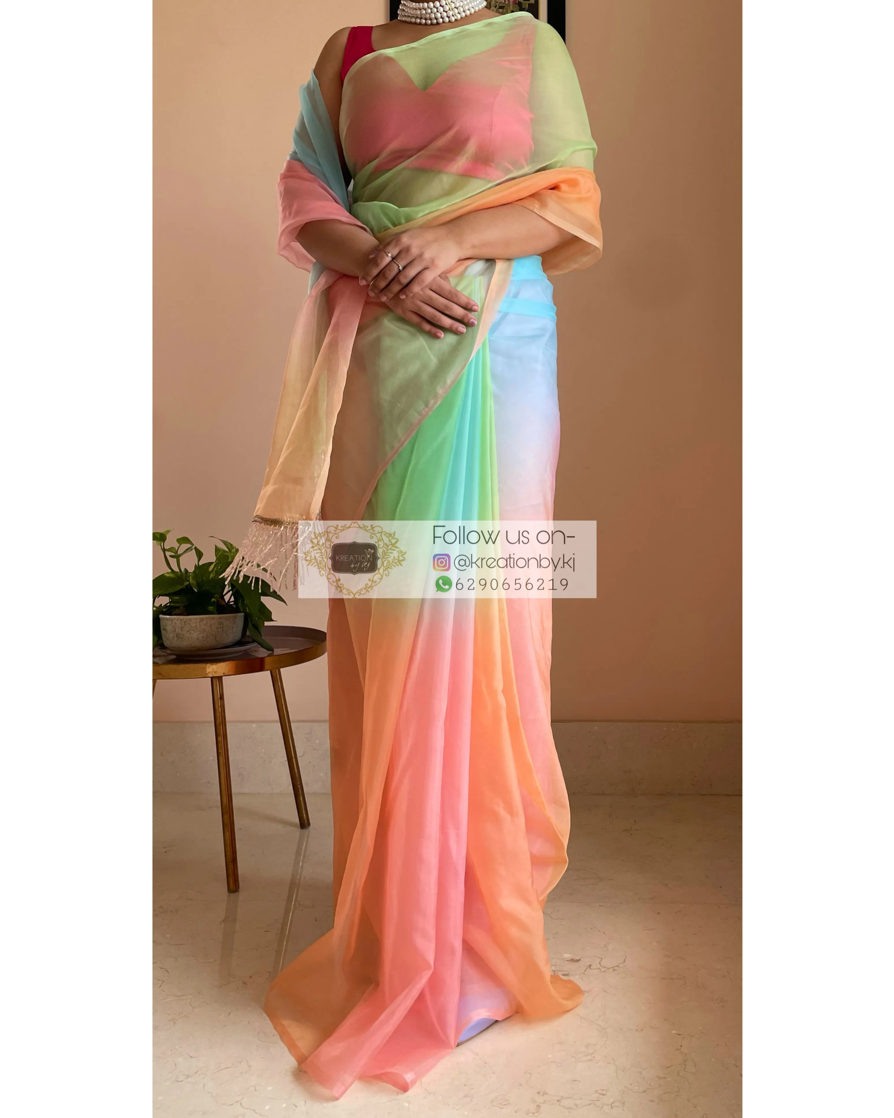 Candy Floss Ombré Saree