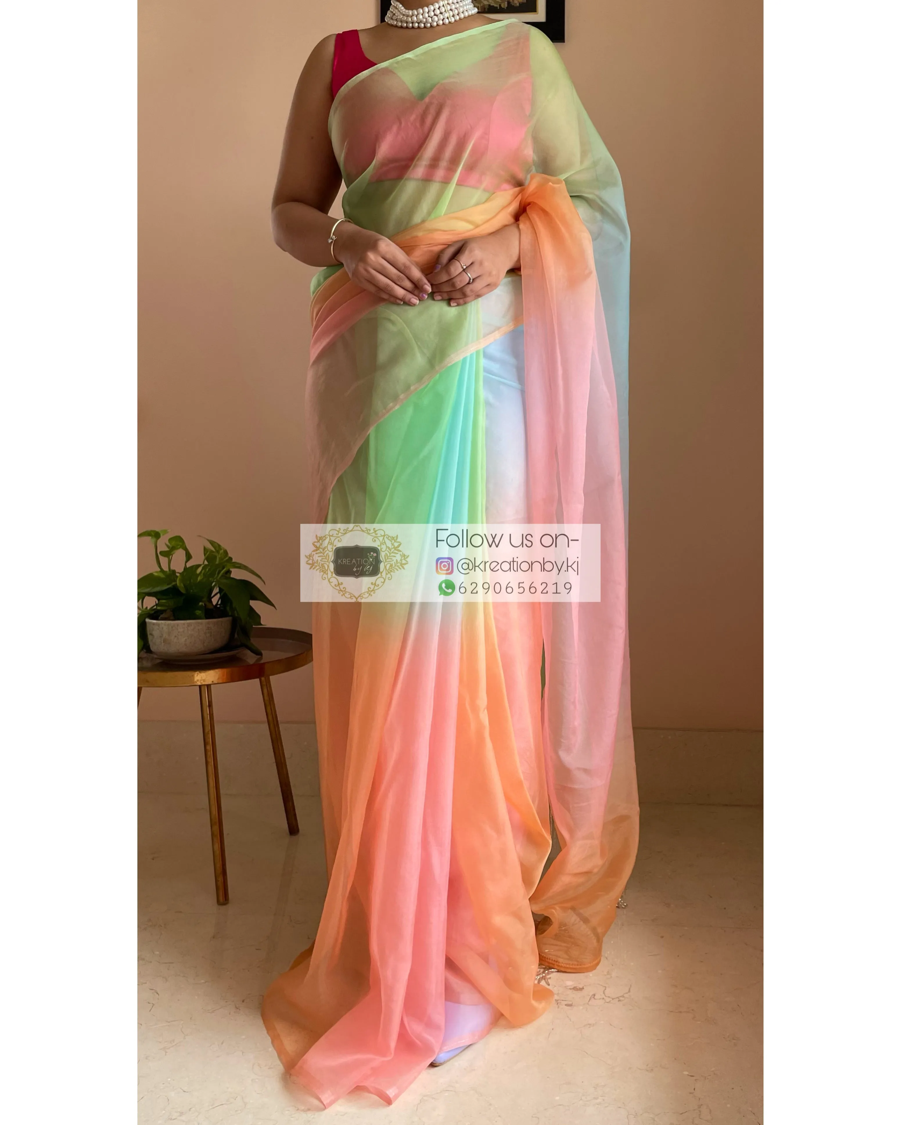 Candy Floss Ombré Saree