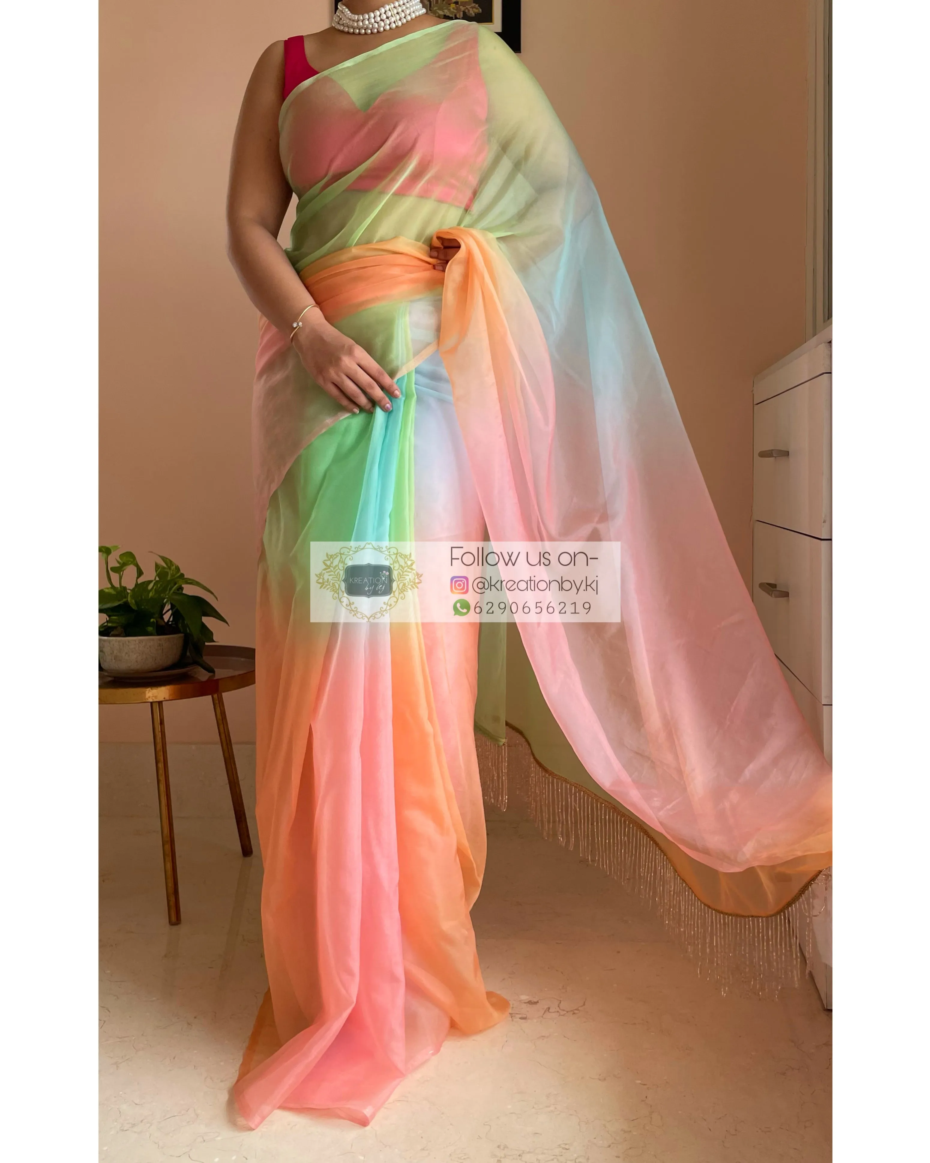 Candy Floss Ombré Saree