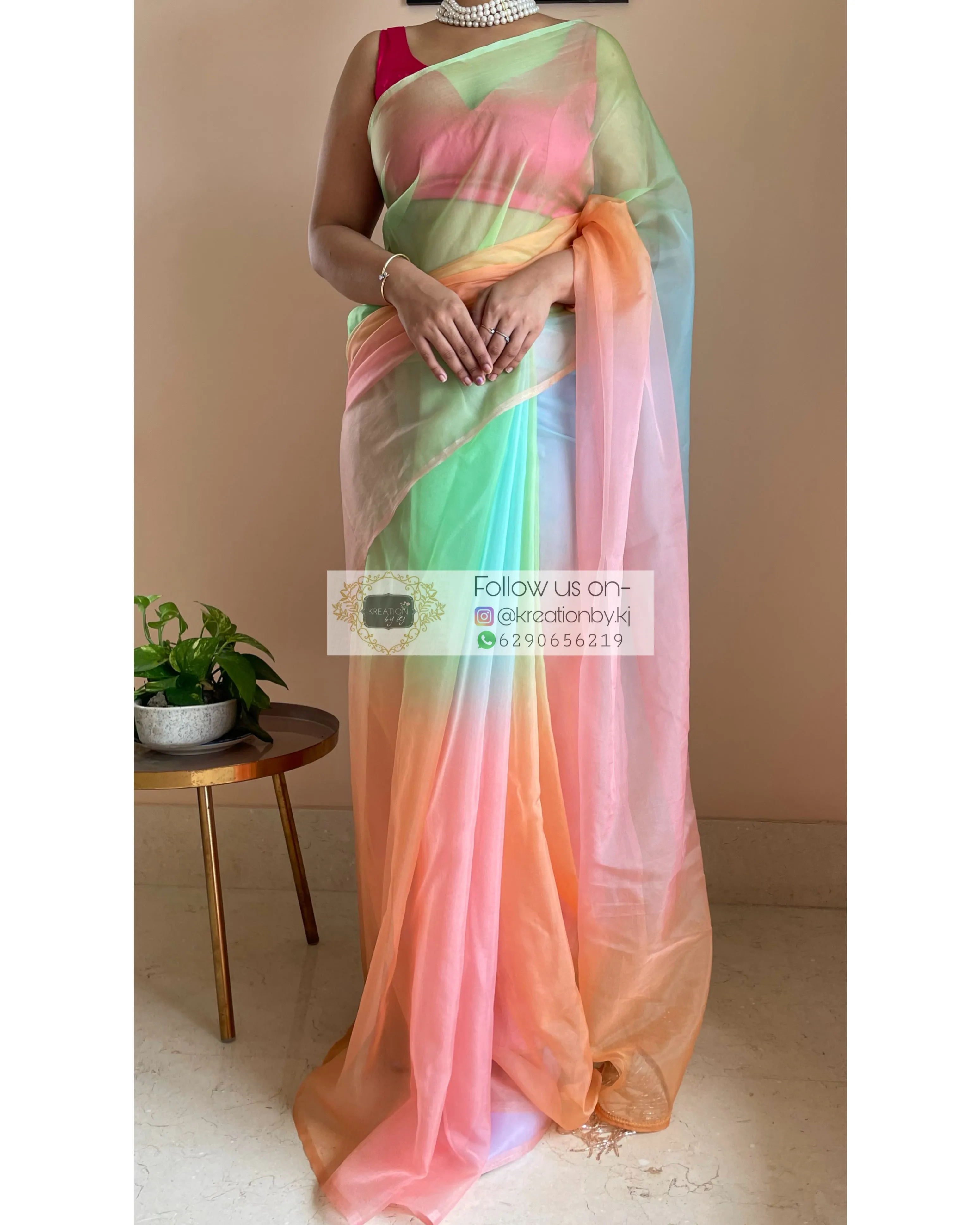 Candy Floss Ombré Saree