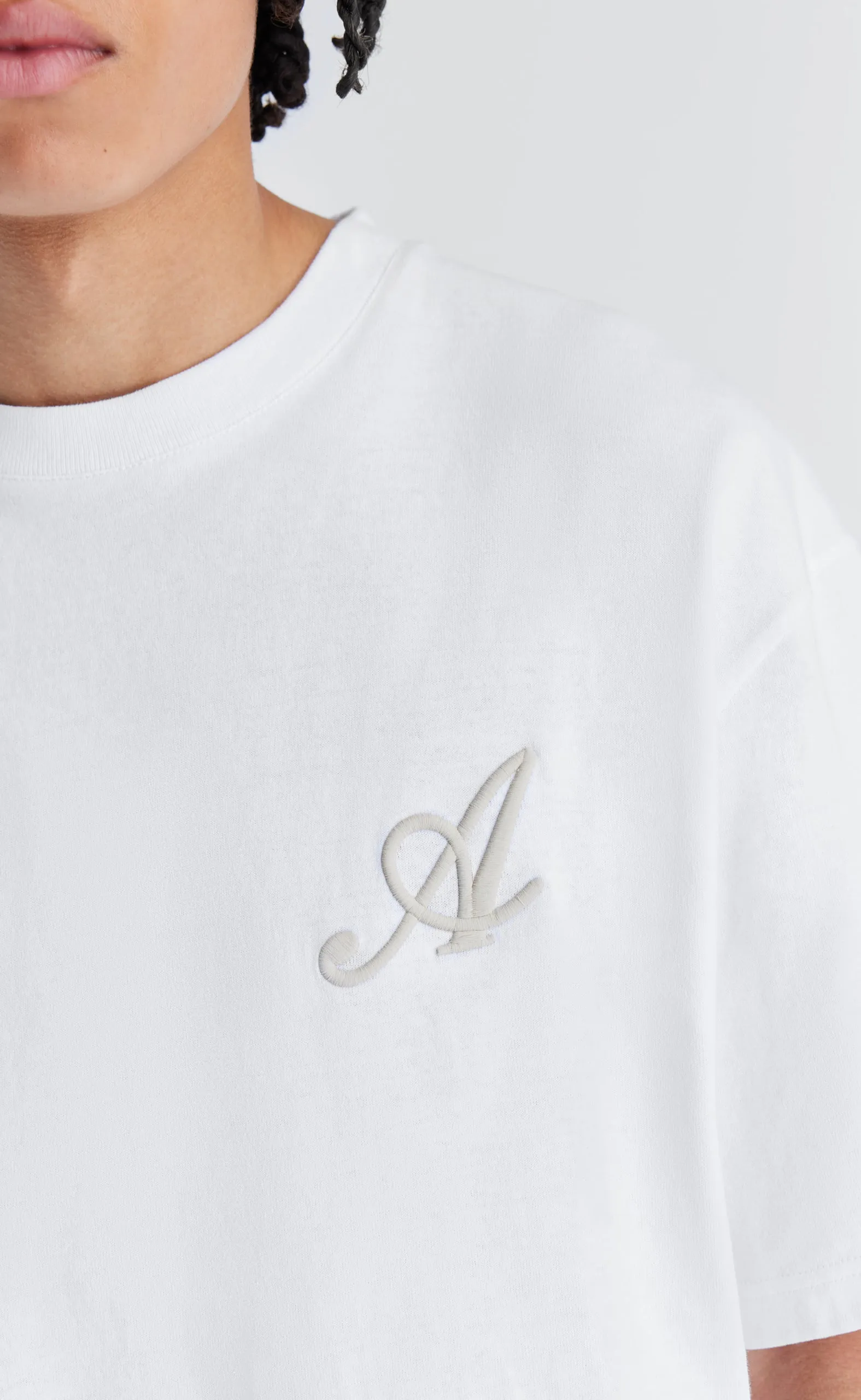 CAPITAL EMBROIDERED WHITE T-SHIRT