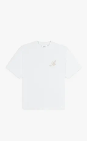 CAPITAL EMBROIDERED WHITE T-SHIRT