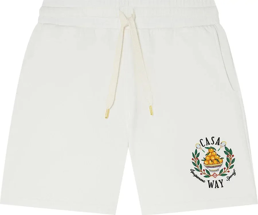 Casablanca Casa Way Embroidered Sweatshort 'Off White'