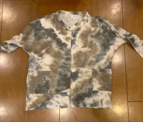 Charcoal Tie Dye Blouse