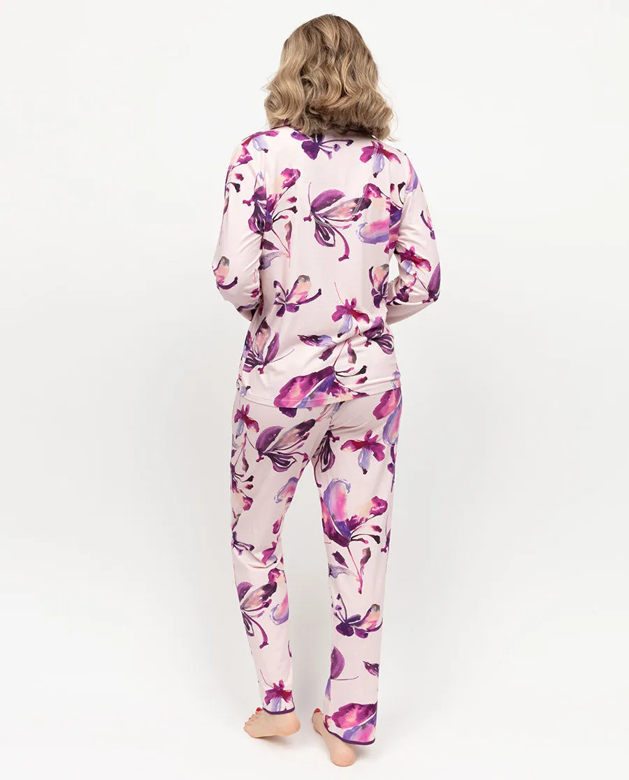 Colette Womens Floral Printed Jersey Pyjama Set