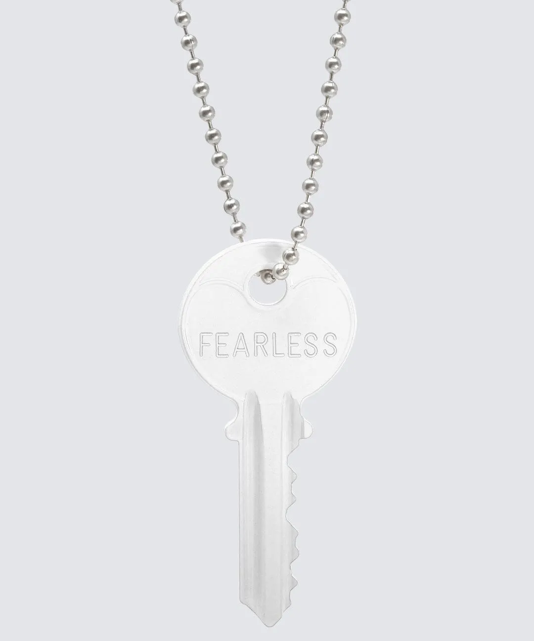 Color Classic Key Silver Ball Chain Necklace