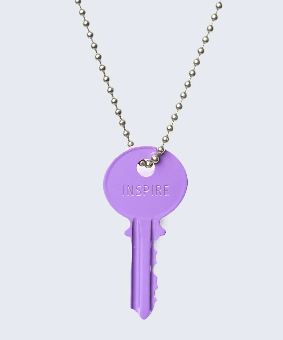 Color Classic Key Silver Ball Chain Necklace