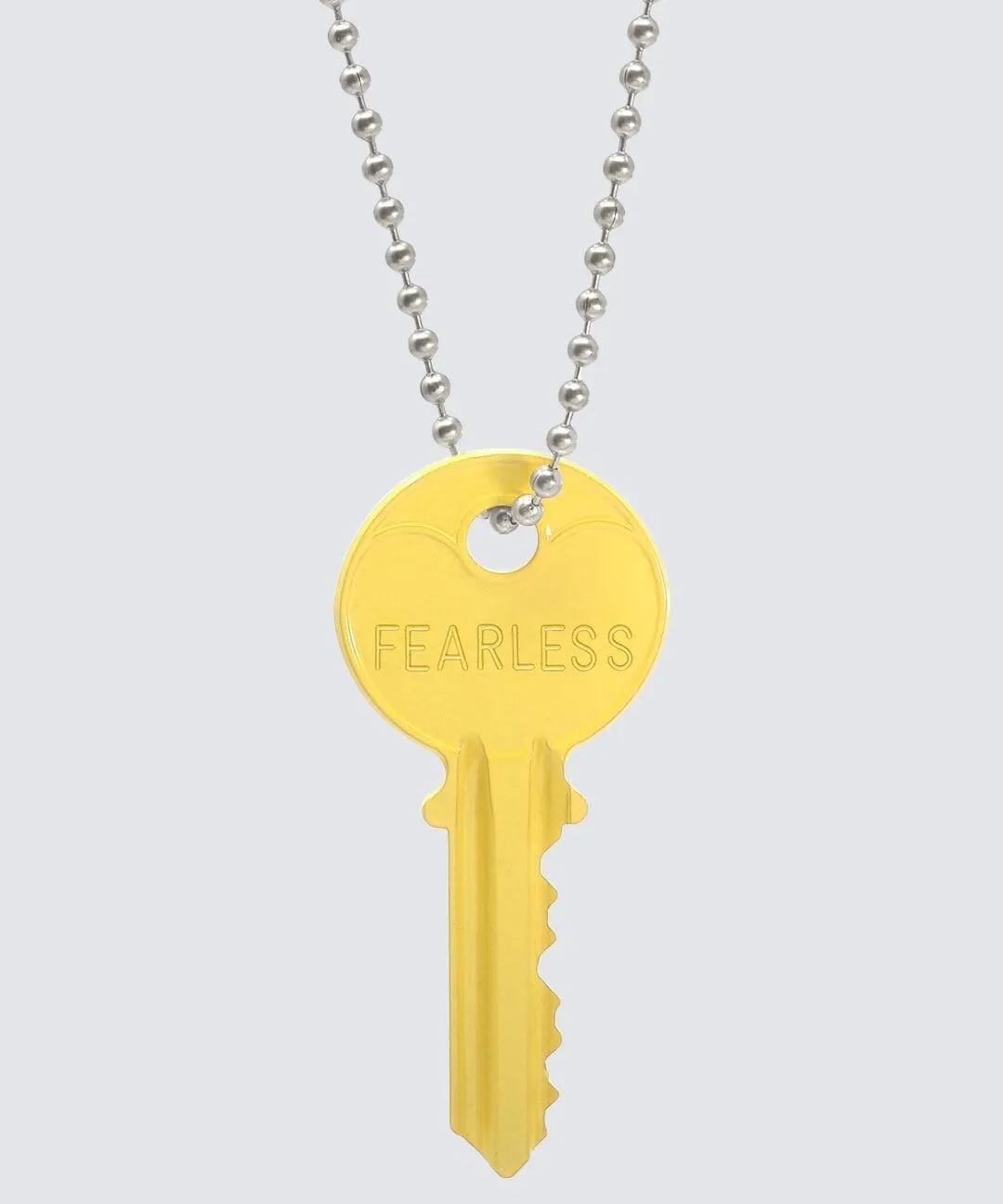 Color Classic Key Silver Ball Chain Necklace