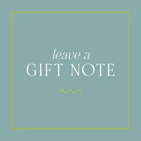 Complimentary Gift Note