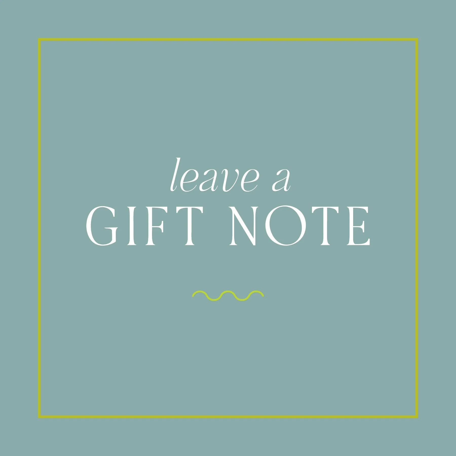 Complimentary Gift Note