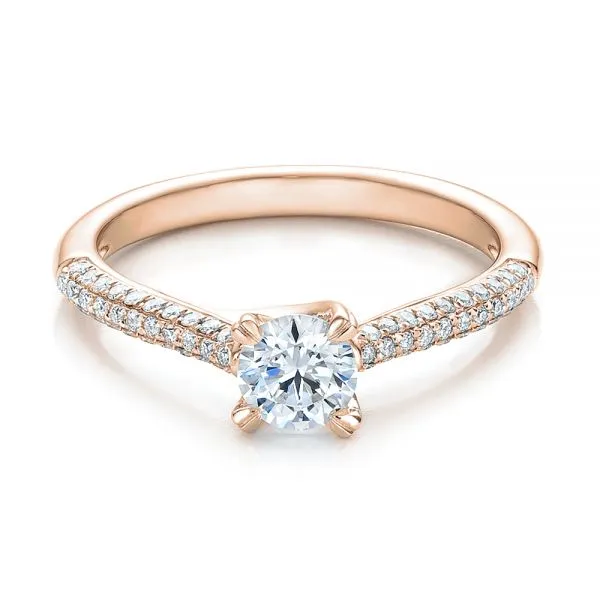 Contemporary Pave Set Diamond Engagement Ring [Setting Only] - EC077