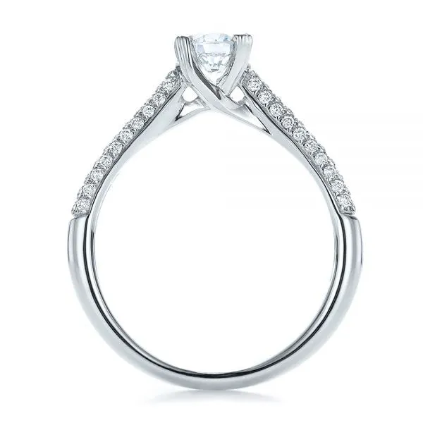 Contemporary Pave Set Diamond Engagement Ring [Setting Only] - EC077