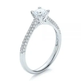 Contemporary Pave Set Diamond Engagement Ring [Setting Only] - EC077