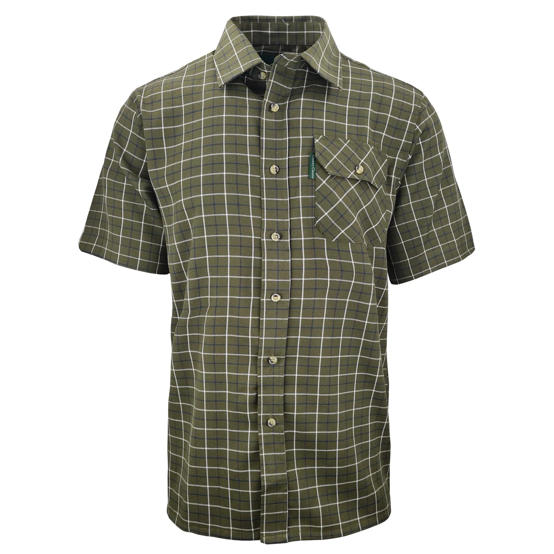 Country Classics Mens Short Sleeve Check Shirt - Woburn Green